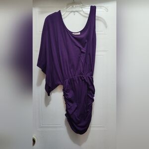 Derek Heart Deep Purple Asymmetrical Dress